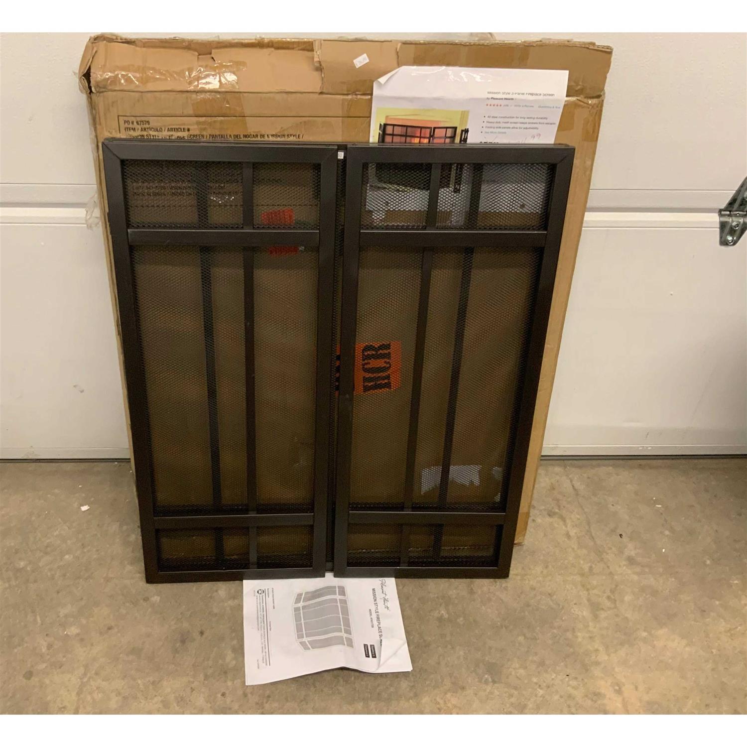 Pleasant Hearth Mission Style Fireplace Screen FA017SB - Image 2