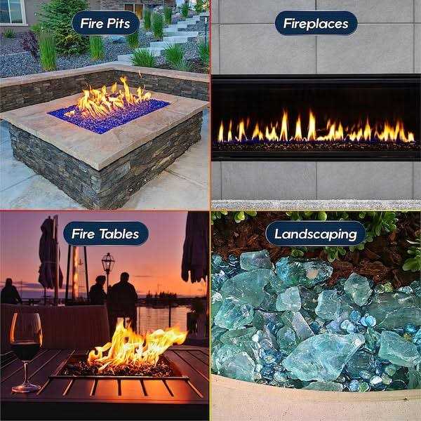 1/2 in. 10 lbs. Bronze Original Fire Glass for Indoor and Outdoor Fire Pits or Fireplaces - Image 4