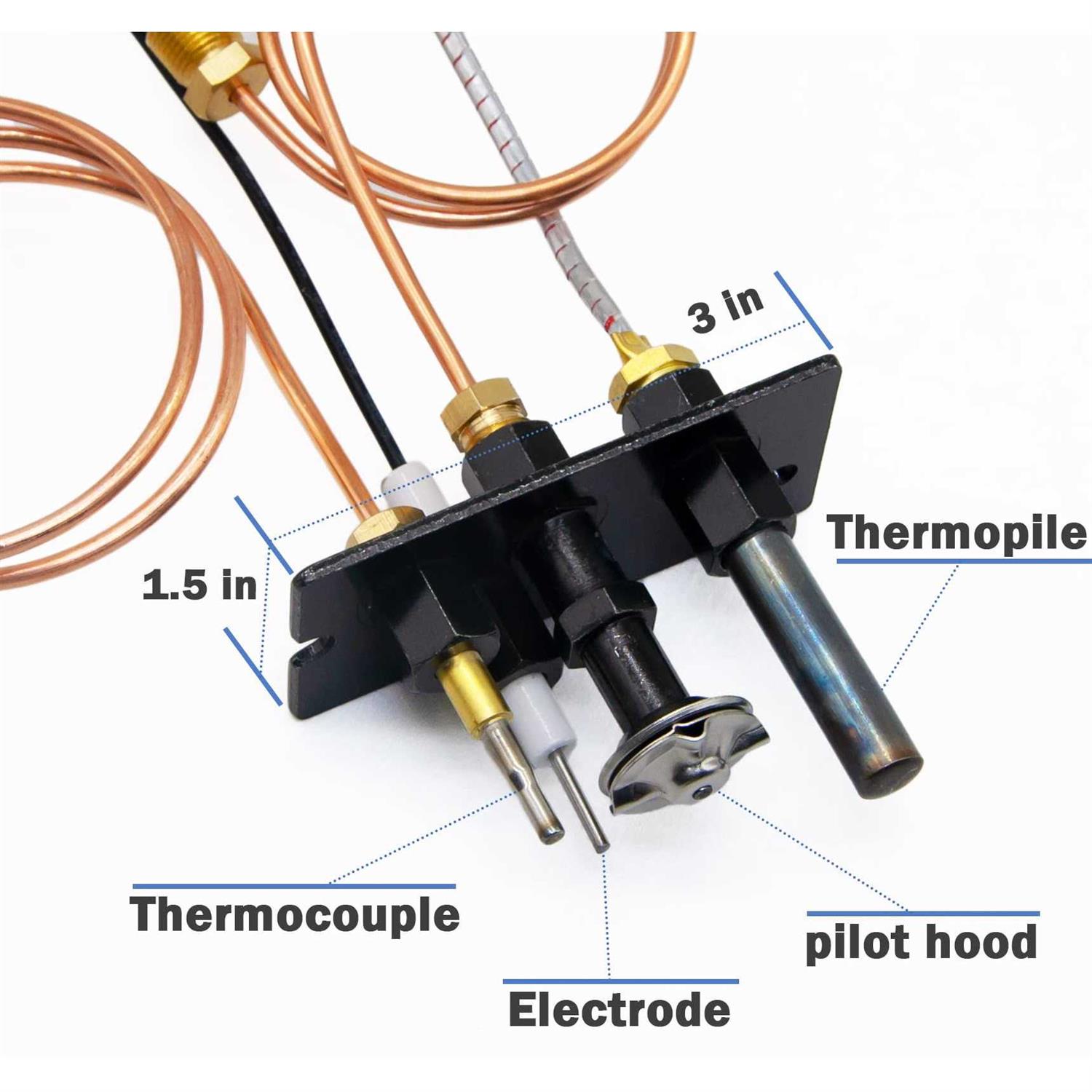 10002264 Propane and Natural Gas Pilot Assembly,lp Ng 3 Way Pilot Replacement Fo - Image 3