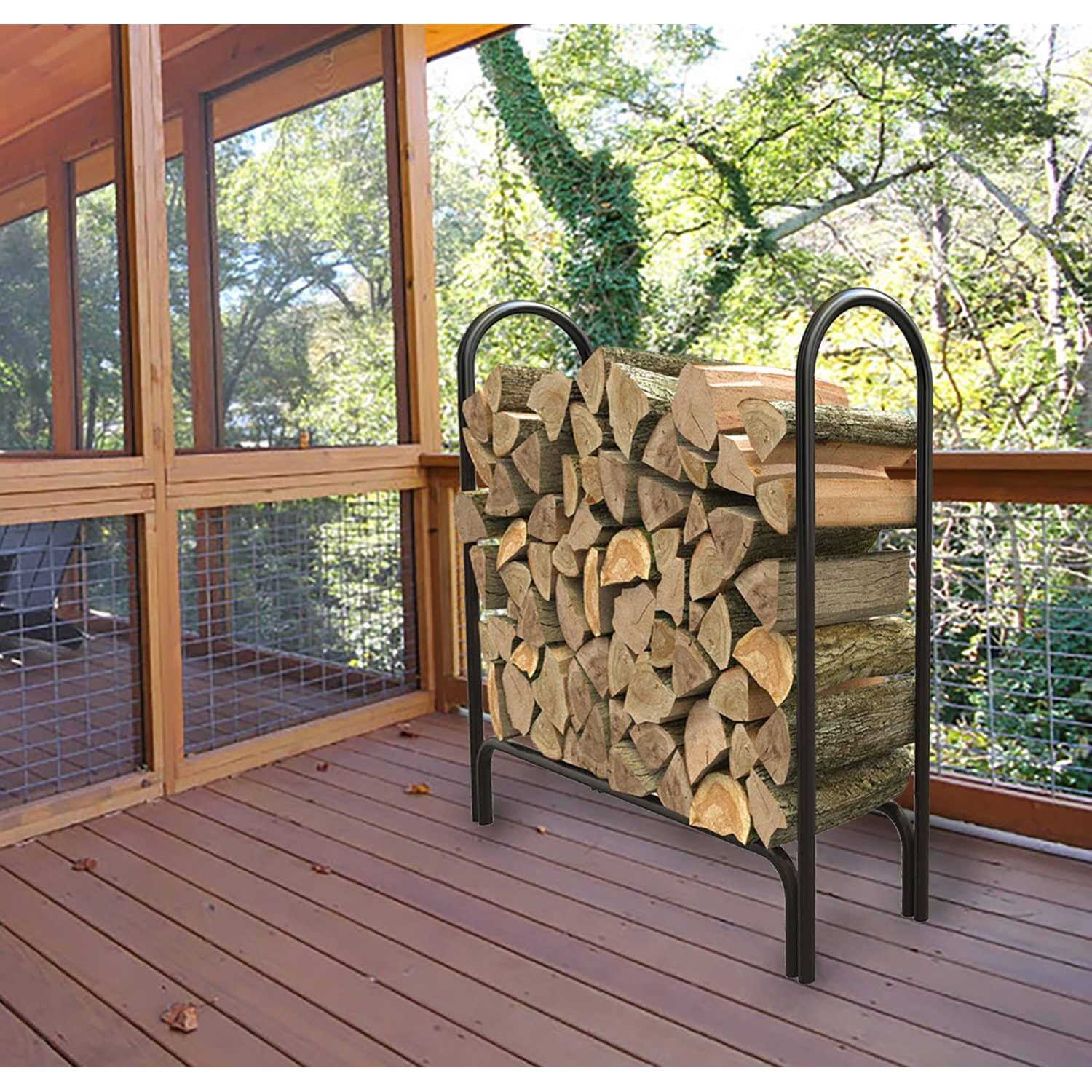 Panacea Black Deluxe Steel Log Rack - Image 4