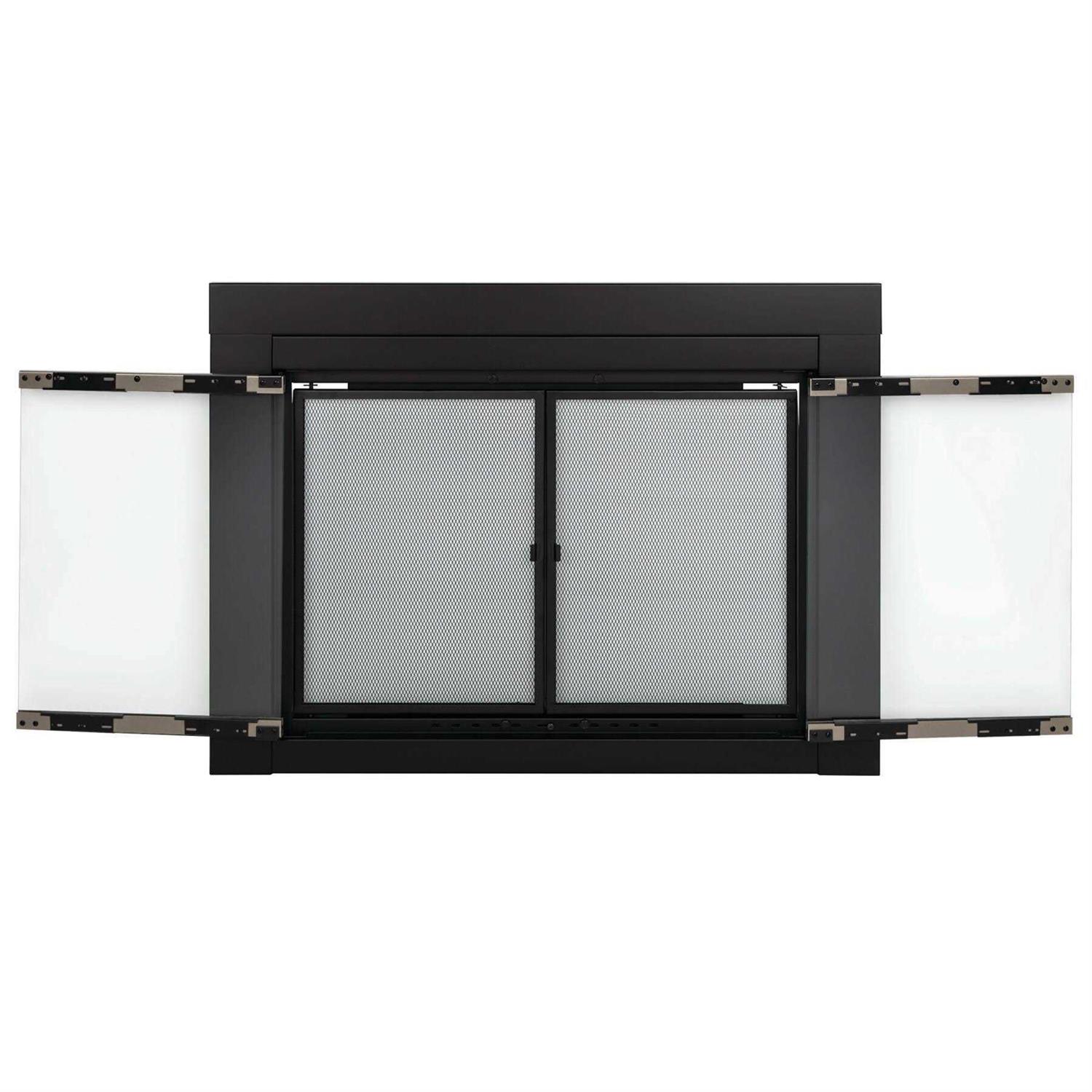 Pleasant Hearth Alsip Large Glass Fireplace Doors AP-1132 - Image 2