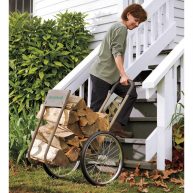 Plow & Hearth Rolling Wood Caddy