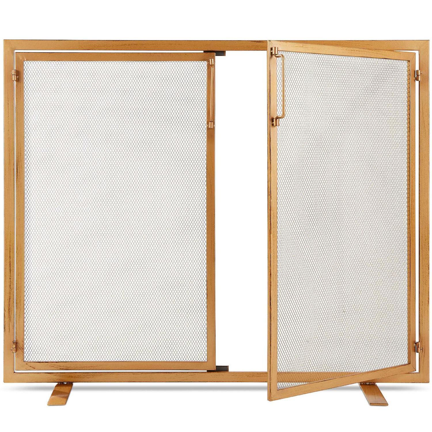 Best Choice Products 38.5x31in 2-Door Fireplace Screen