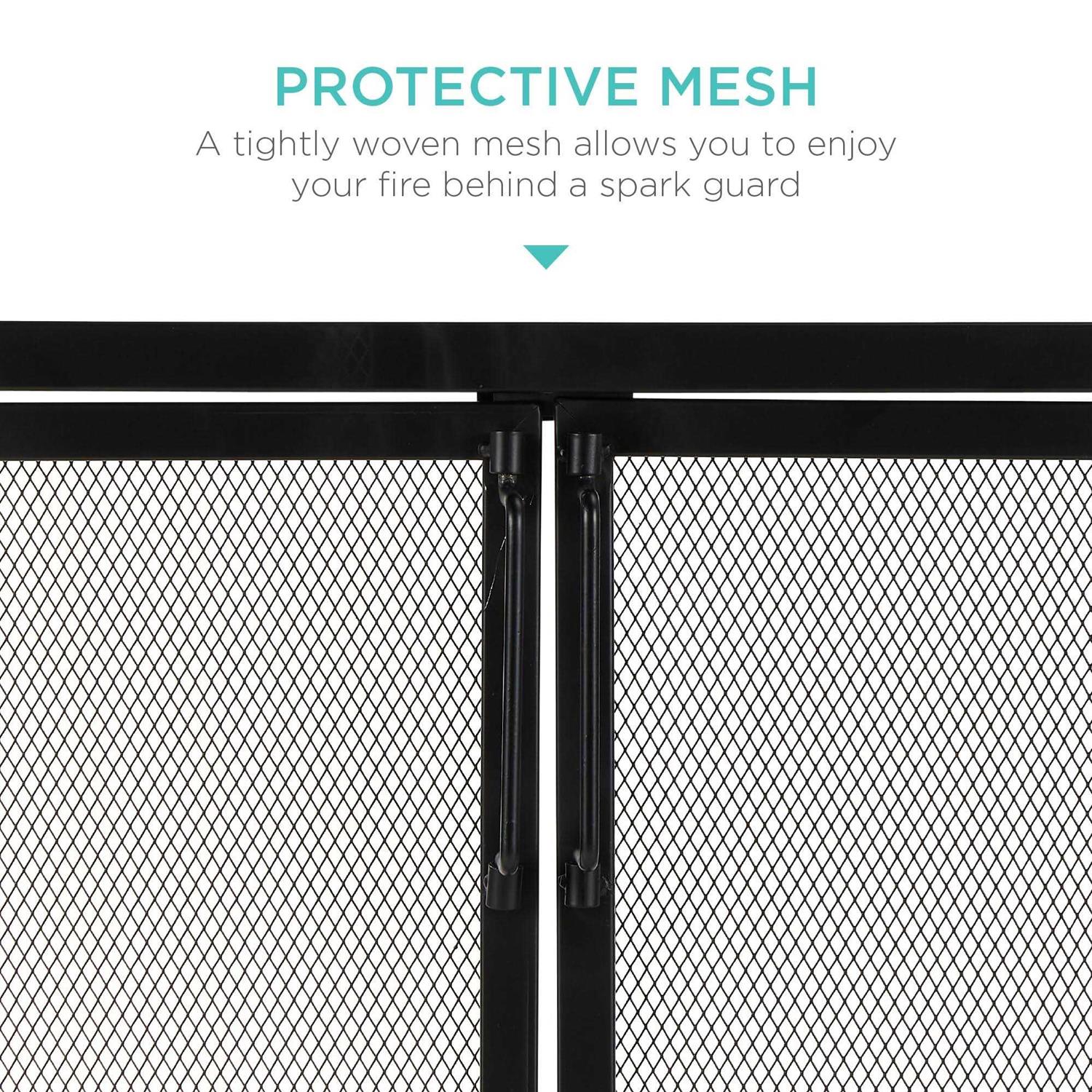 Best Choice Products 38.5x31in 2-Door Fireplace Screen - Image 4