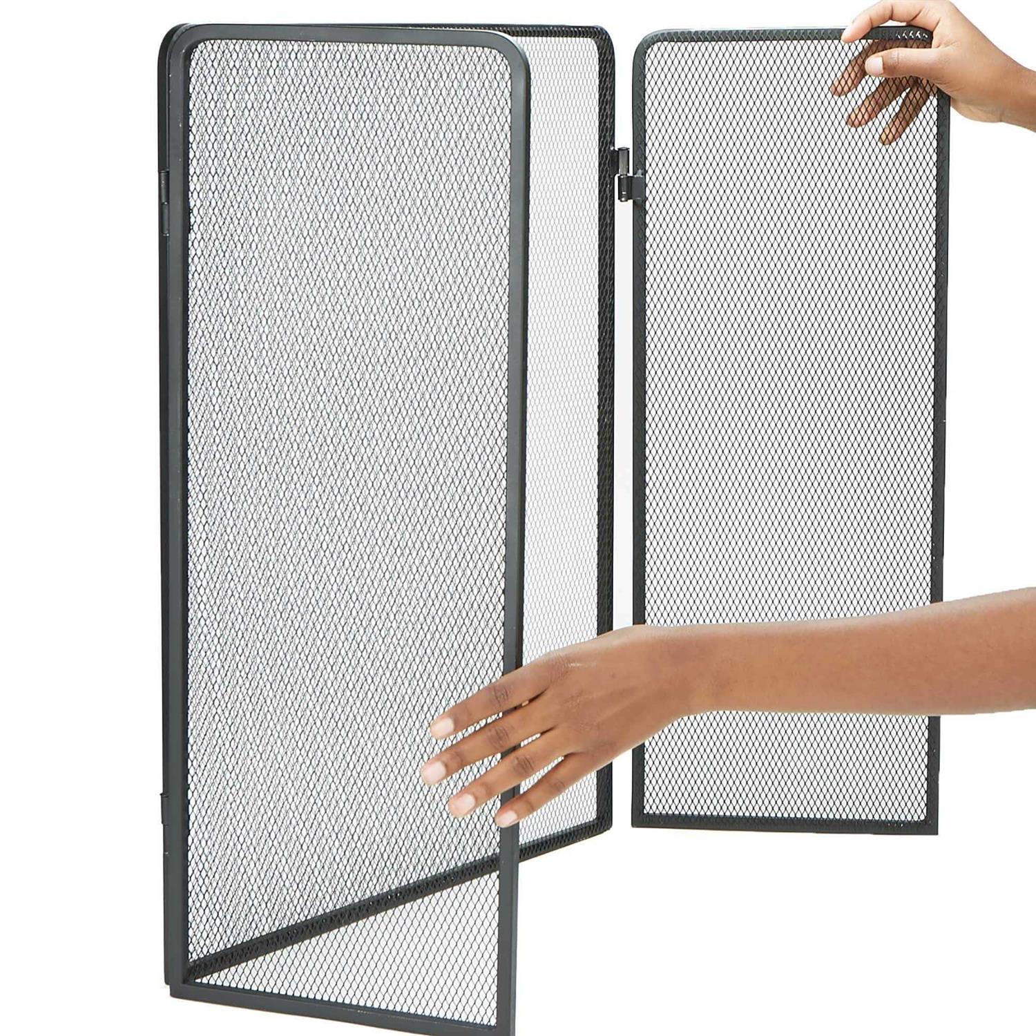 3 Panel Steel Fireplace Screen Mind Reader - Image 4