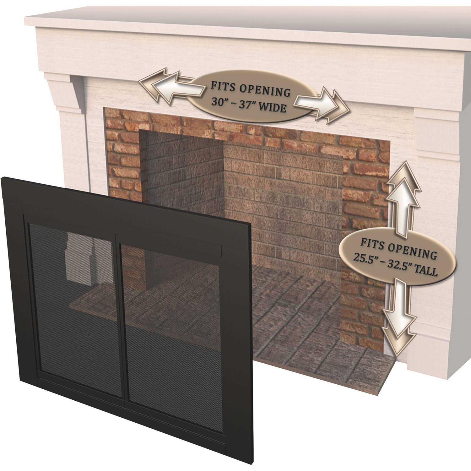 Pleasant Hearth Alsip Medium Glass Fireplace Doors AP-1131 - Image 2