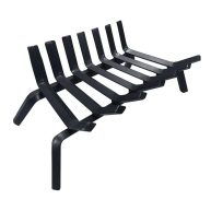 Amagabeli GARDEN & HOME Black Wrought Iron Fireplace Log Grate Wide Heavy Duty Solid Steel Indoor Chimney Hearth Bar Fire