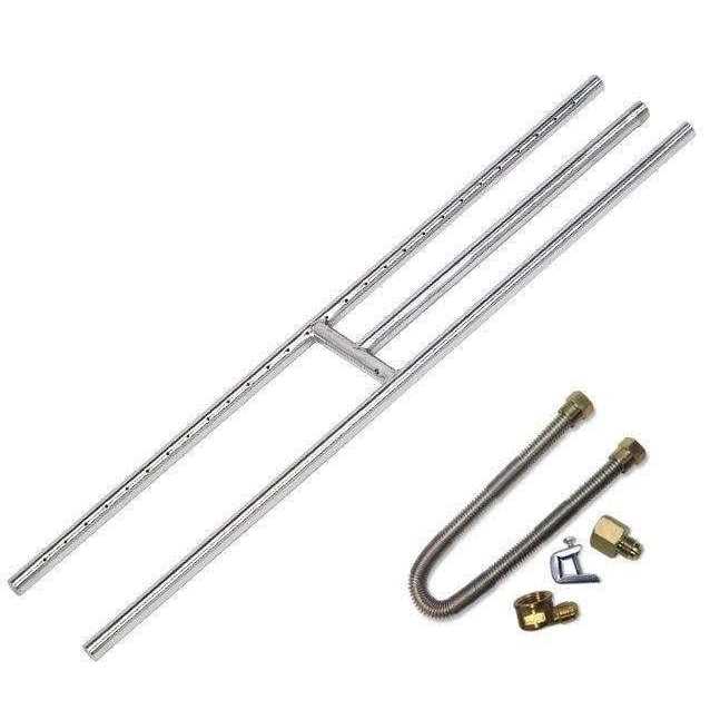 American Fireglass Stainless Steel H-Burner SS-H-18 - Image 2