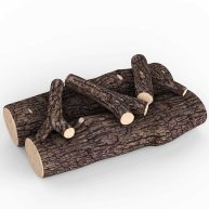 Regal Flame 5 Piece 16 Ceramic Wood Gas Fireplace Logs Logs for All Types of Indoor