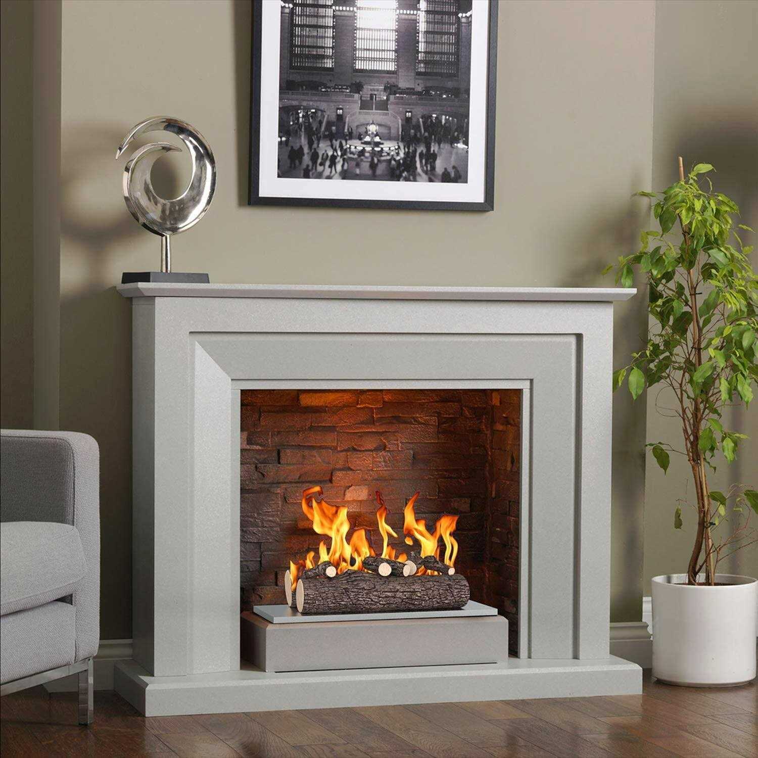 Regal Flame 5 Piece 16 Ceramic Wood Gas Fireplace Logs Logs for All Types of Indoor - Image 2