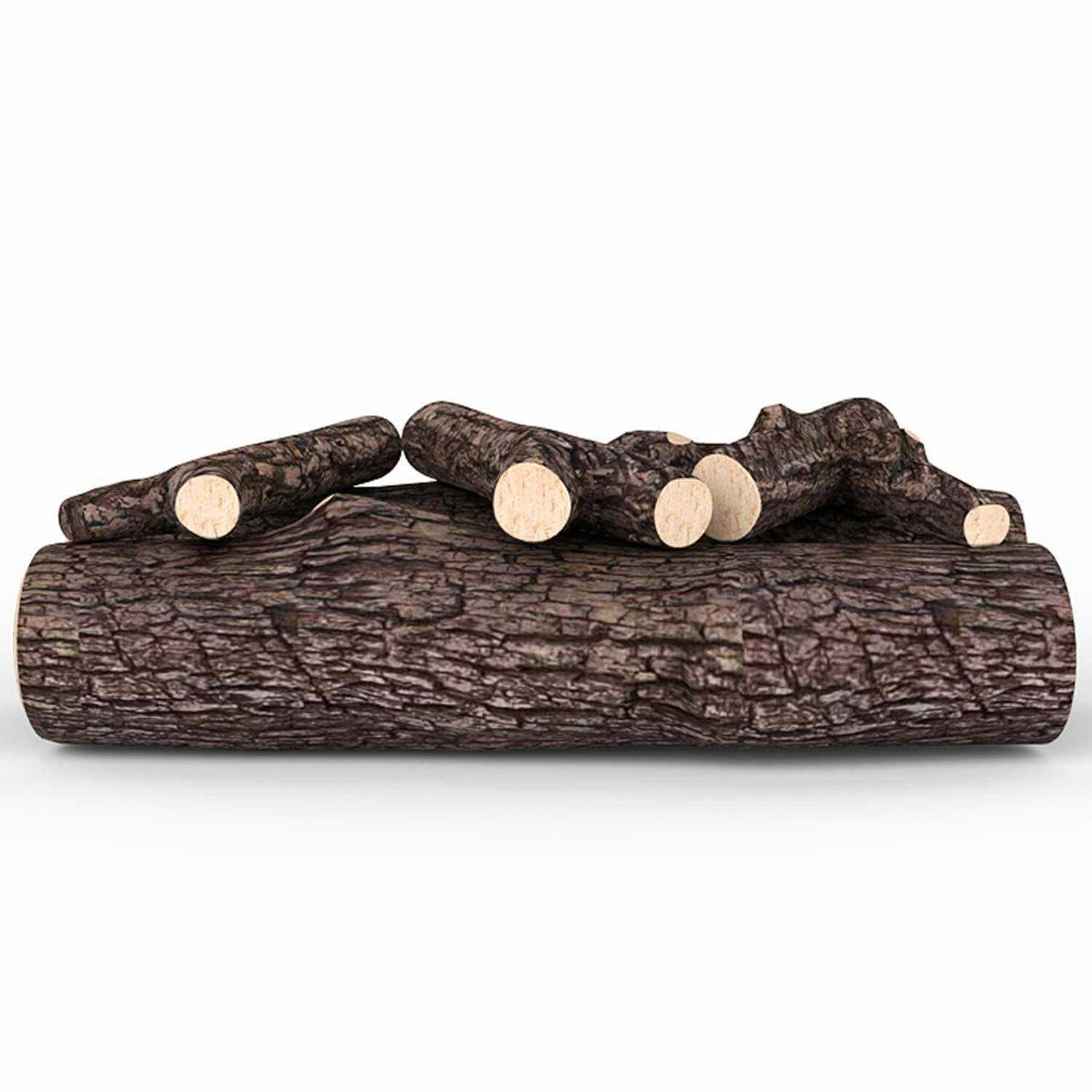 Regal Flame 5 Piece 16 Ceramic Wood Gas Fireplace Logs Logs for All Types of Indoor - Image 5