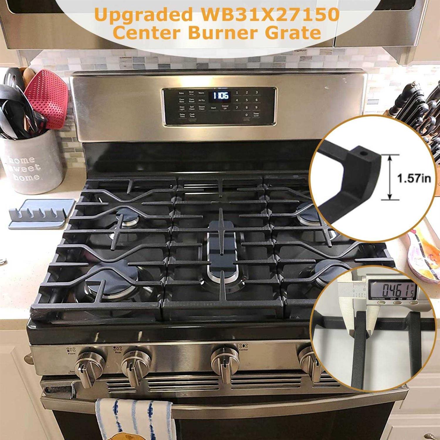 2023 Upgraded Replacement GE Gas Stove WB31X27150 Center Grate Stove Griddle for GE WB31X24737 - Image 4