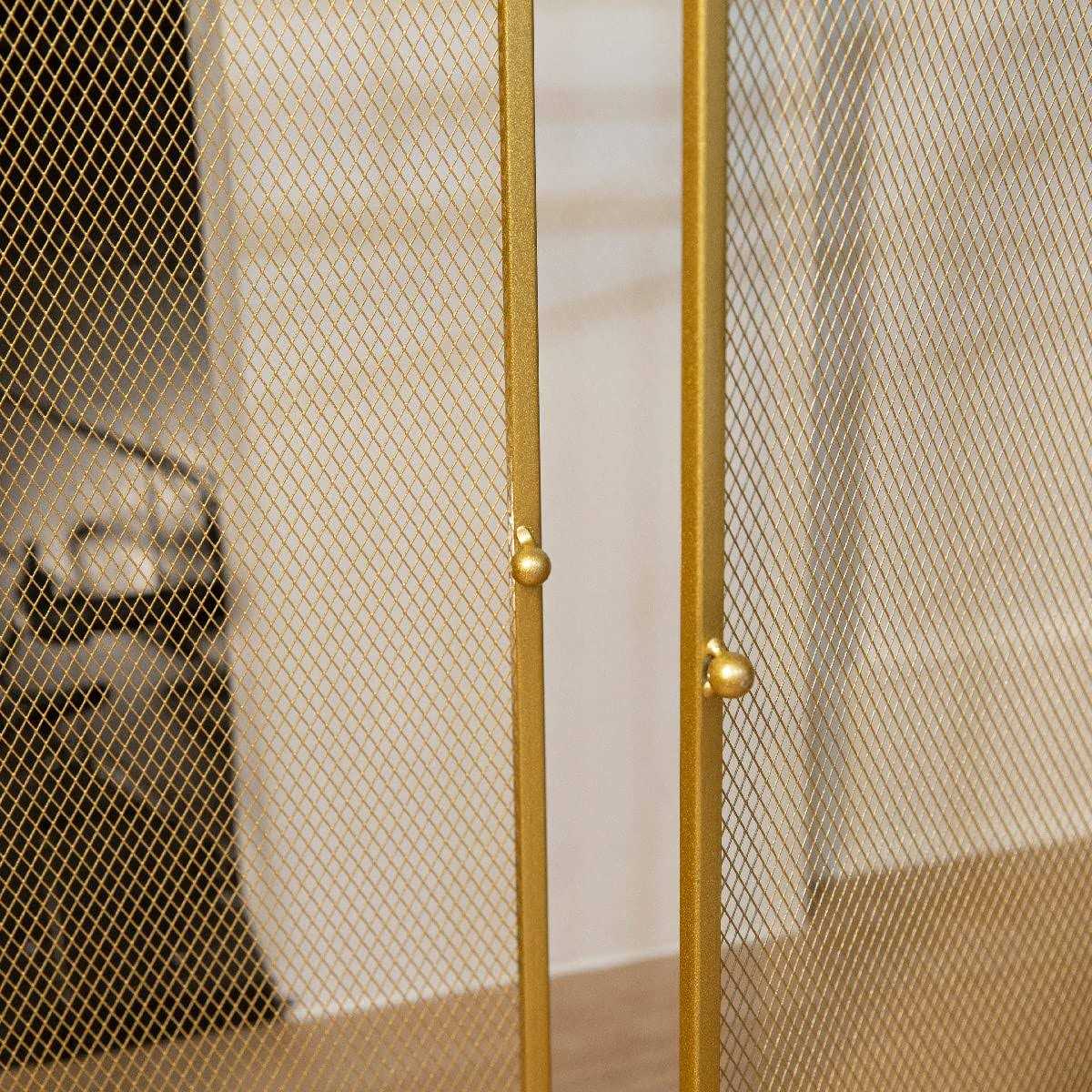 Barton 3-Panel Fireplace Screen Doors 4-Pieces Fireplace - Image 4