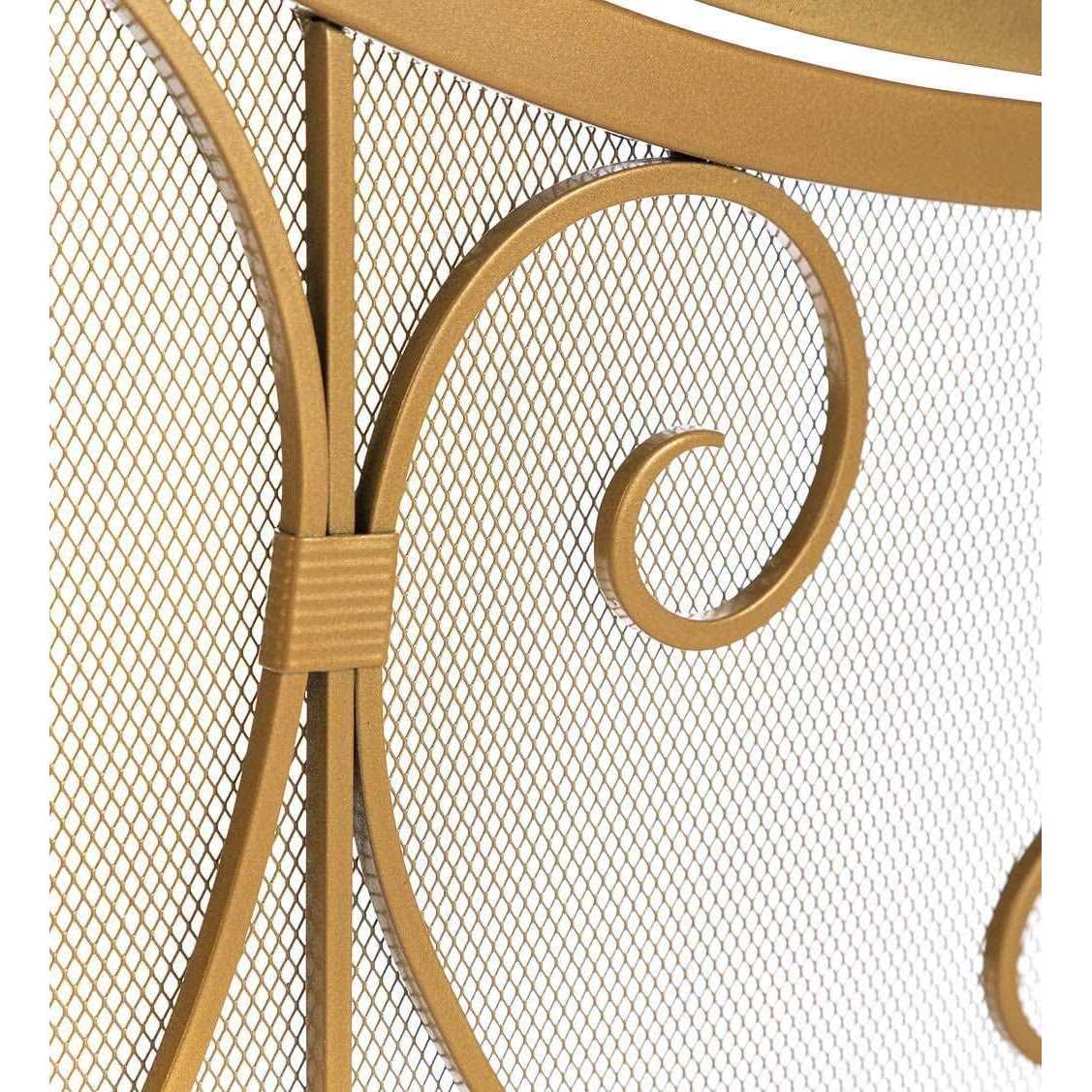 Plow & Hearth Small Crest Fireplace Screen with Doors - Image 4