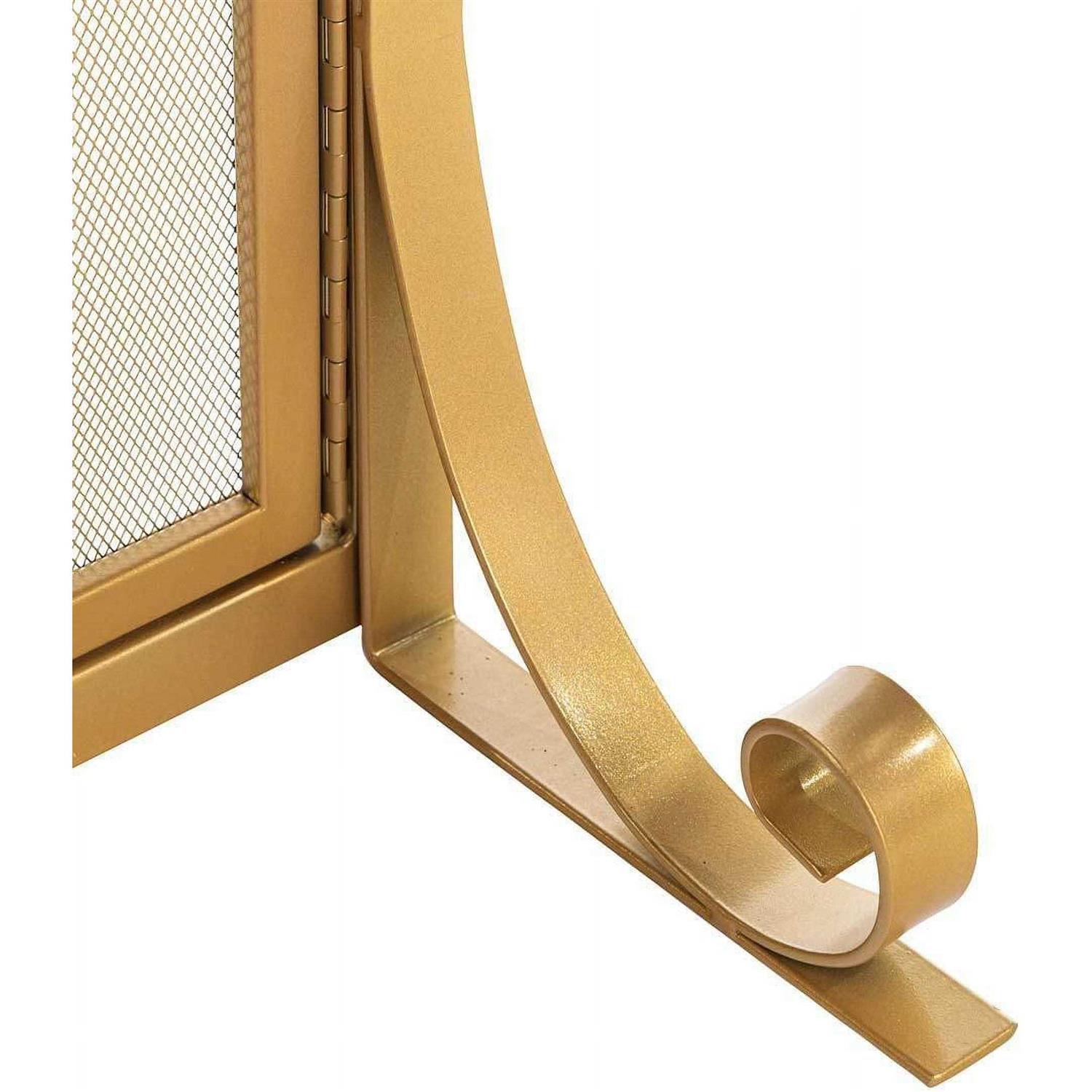 Plow & Hearth Small Crest Fireplace Screen with Doors - Image 5