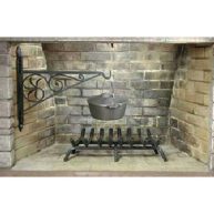 24&” Wrought Iron Fireplace Crane