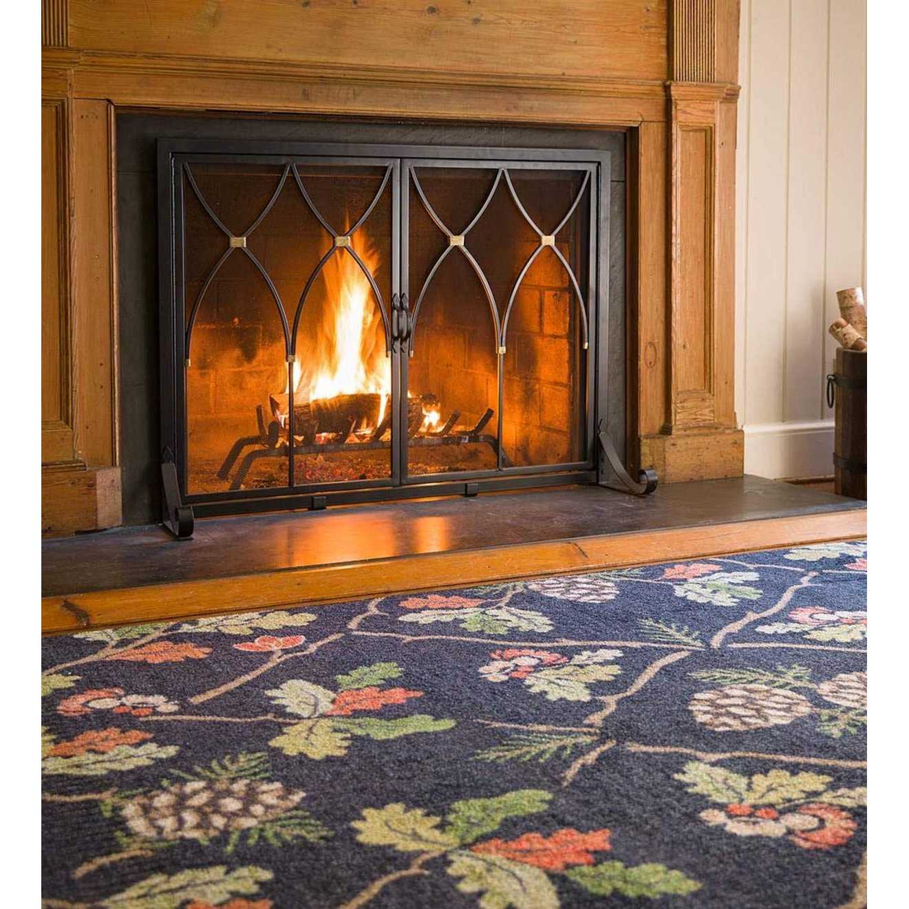 Plow & Hearth Small Winchester Fireplace Screen with Doors - Image 2