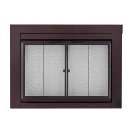 Pleasant Hearth Ascot Oil Rubbed Bronze Glass Fireplace Doors
