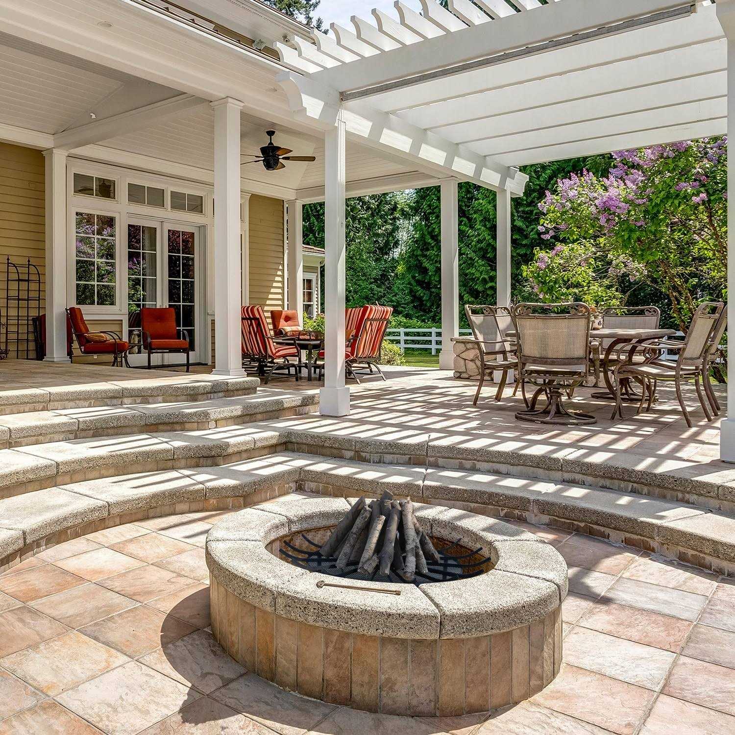 Aoodor Outdoor Fire Pit Grate Log Round Kindling Tools Round Tongs - Image 2