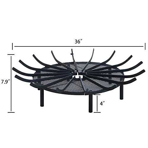 Aoodor Outdoor Fire Pit Grate Log Round Kindling Tools Round Tongs - Image 5