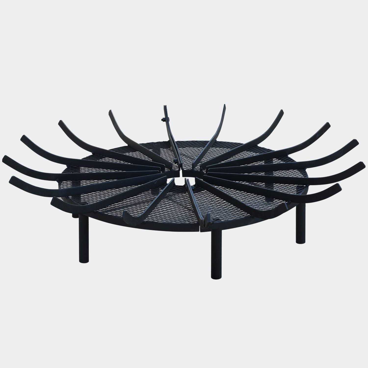 Aoodor Outdoor Fire Pit Grate Log Round Kindling Tools Round Tongs - Image 4