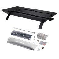 Rasmussen Custom Pan Vented Fireplace Burner Kit with Strap Legs