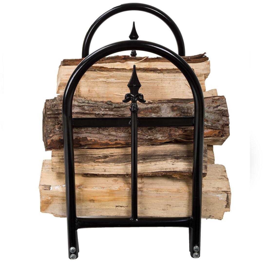 Pure Garden Fireplace Log Rack with Finial Design - Image 2