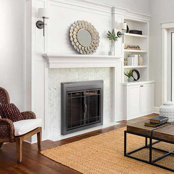 Pleasant Hearth Easton Glass Fireplace Doors - Image 3