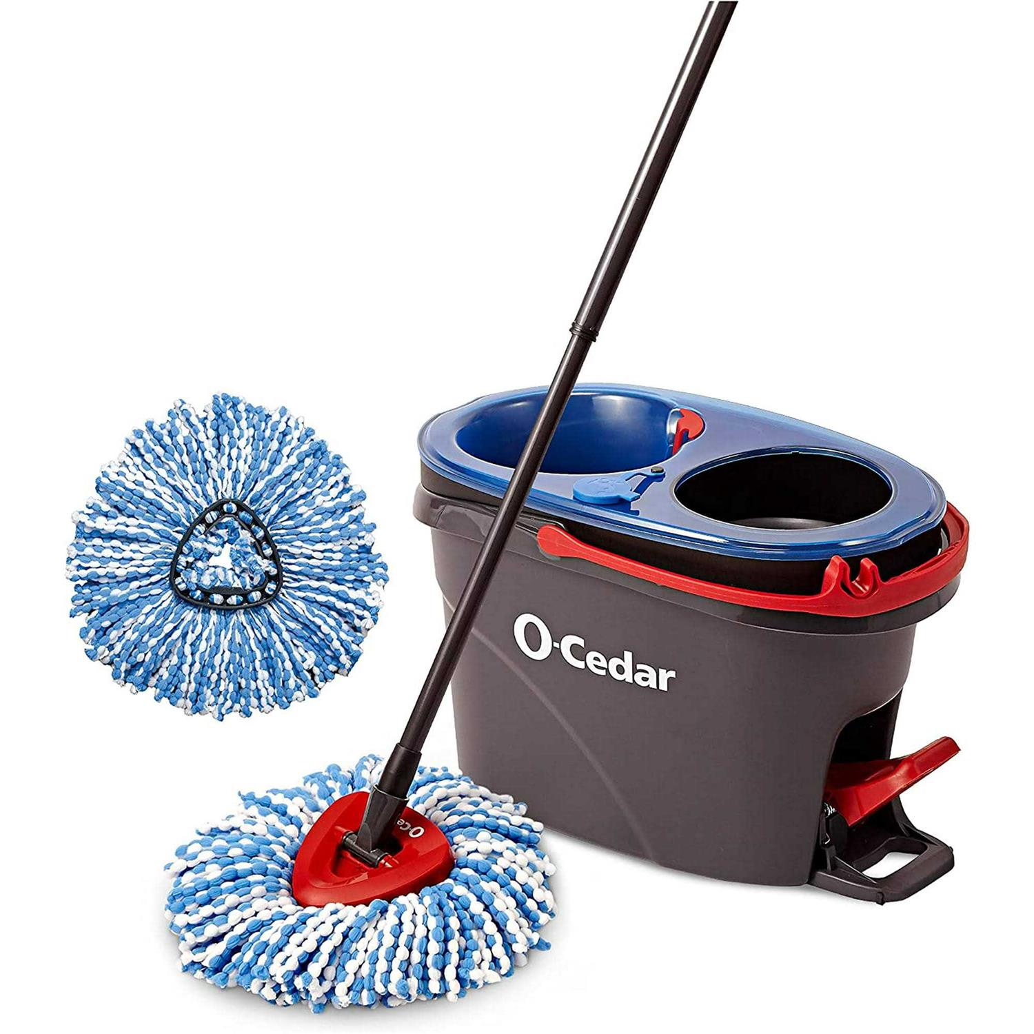 O-Cedar EasyWring RinseClean Microfiber Spin Mop & Bucket Floor Cleaning System