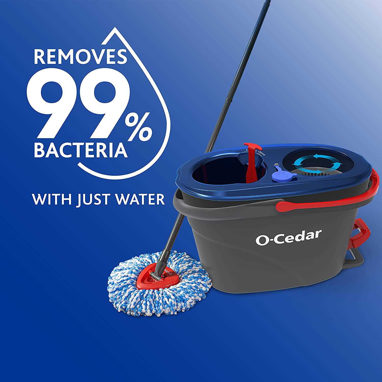 O-Cedar EasyWring RinseClean Microfiber Spin Mop & Bucket Floor Cleaning System - Image 5