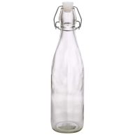 18 Ounce Glass Bottle Flask with Clasp