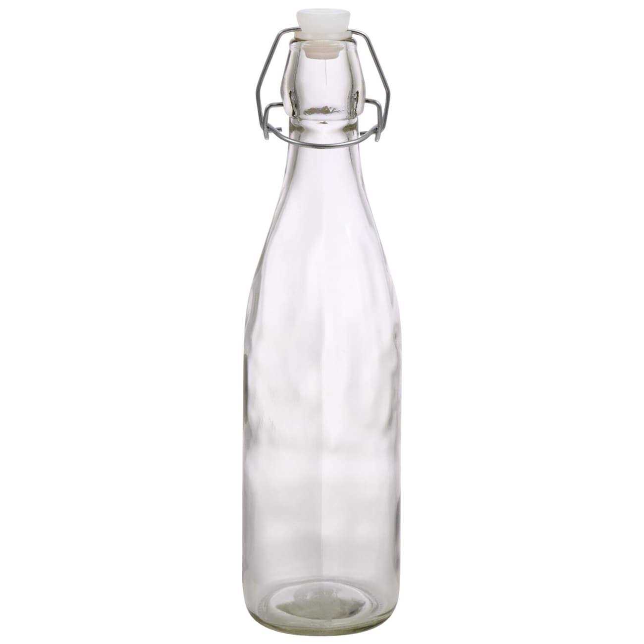 18 Ounce Glass Bottle Flask with Clasp