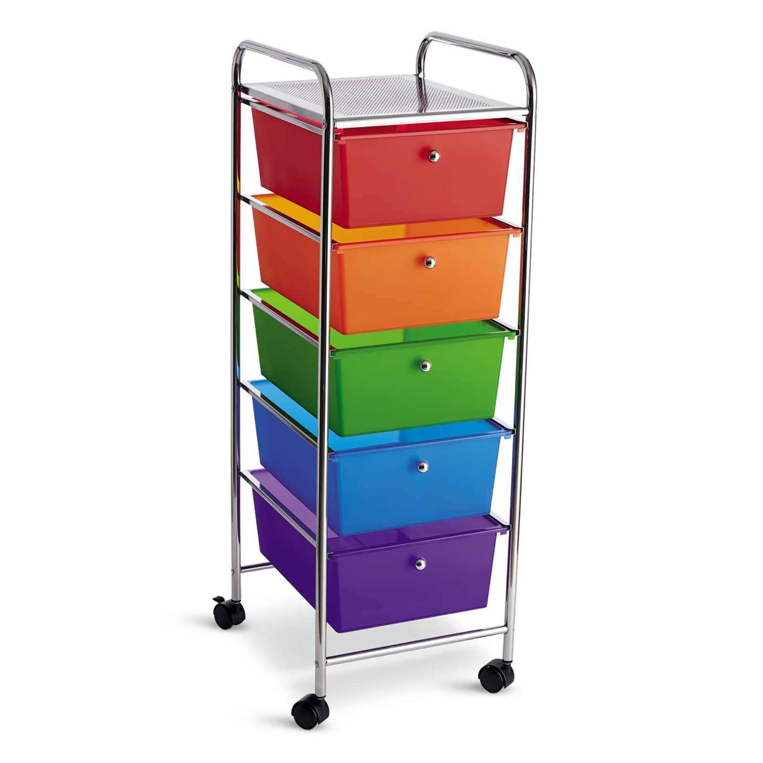 Recollections 5 Drawer Rolling Cart