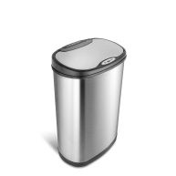 Nine Stars Motion Sensor Oval Touchelss 13.2 Gal Trash Can Stainless Steel With Stainless Steel Lid