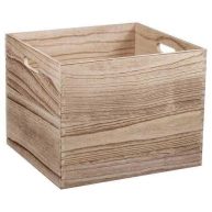 Pillowfort Large Wood Milk Crate Storage Bin