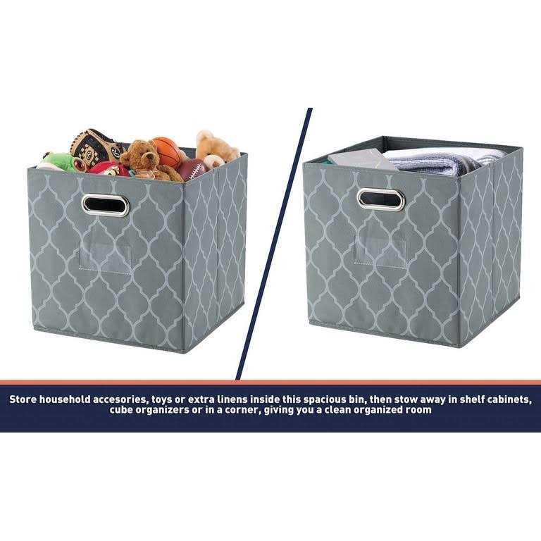 Ornavo Home Foldable Storage Cube Bin with Dual Handles & Window Pockets - Image 2
