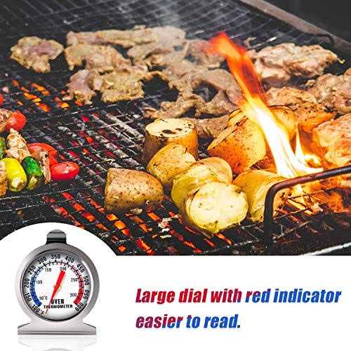 Oven Thermometer 50-300°C/100-600°F Oven Grill Fry Chef Smoker Analog Thermometer Instant Read Stainless Steel Kitchen Cooking Thermometer - Image 2