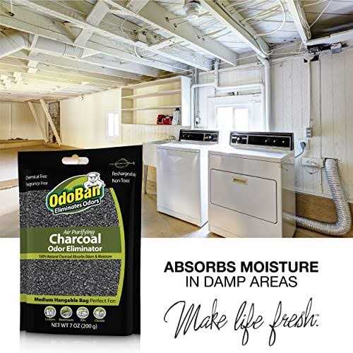OdoBan Air Purifying Charcoal Natural Odor Eliminator Non-Toxic Formula - Image 2