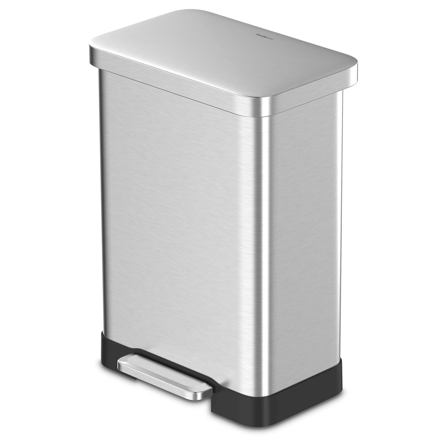 Qualiazero 20 Gallon Trash Can Stainless Steel Step On Kitchen Trash Can