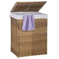 Paylesshere Laundry Basket Handwoven Laundry Hamper 90L/110L Foldable Rattan Laundry Hamper With Lid,2 Removable Liner Bags & 6 Laundry Bags,Clothes