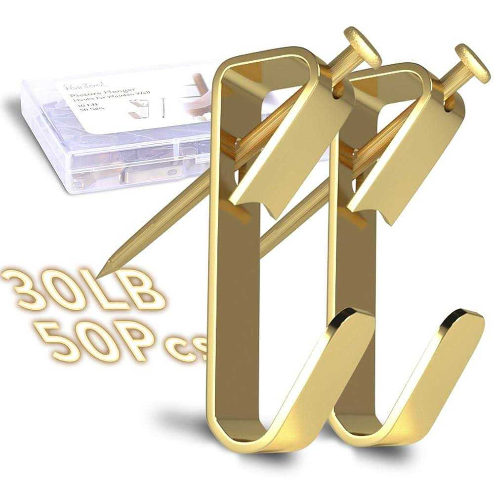 Pointool Picture Hangers Picture Hooks for Hanging Pictures Frame Hooks Picture Hangers Heavy Duty Hardware Hanger Kit Wooden Wall Painting