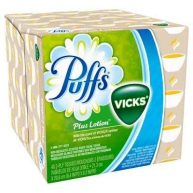 Puffs Plus Lotion Facial Tissues with Vicks Scent, 2-Ply – 48 count