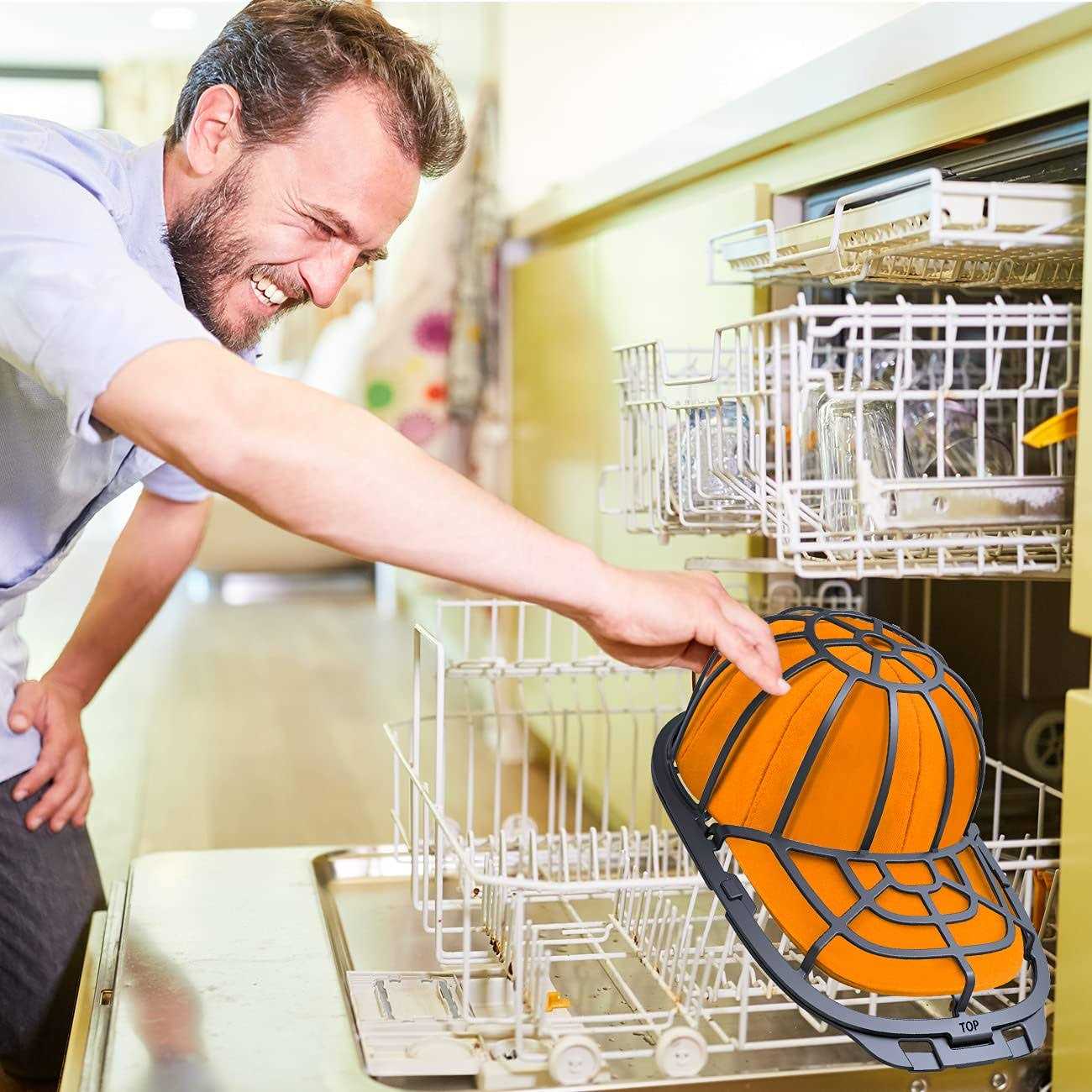 2 Pack Baseball Hat Washer Cleaning in the Dishwasher and Washing Machine, Cap Washing Protector Fit for Adult and Kid’s Ball Caps - Image 3