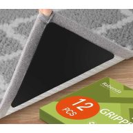 Rabenda Grippers for Rugs, Non Slip Rug Pads for Hardwood Floors and Tiles, Reusable and Washable Rug Tape for Area Rugs
