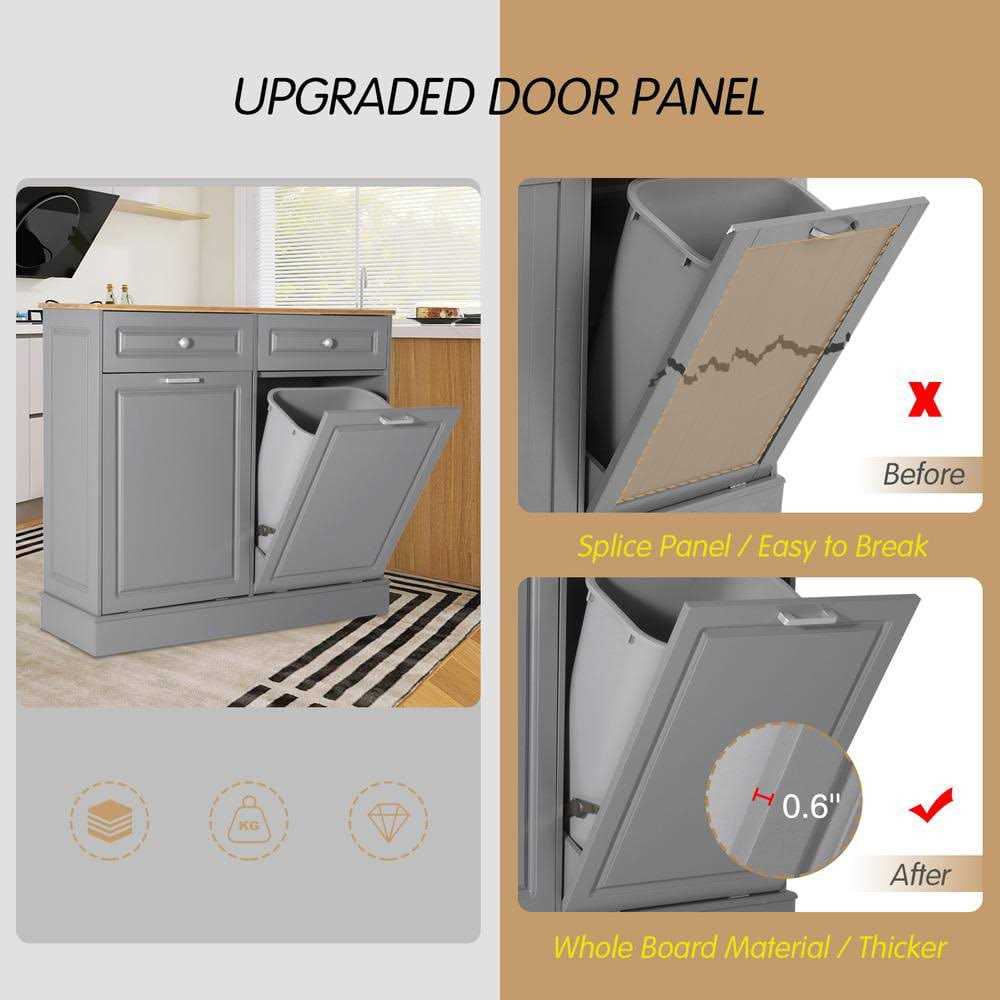 20 Gallon Opening Mechanism Cabinet Trash Can Eclife - Image 4