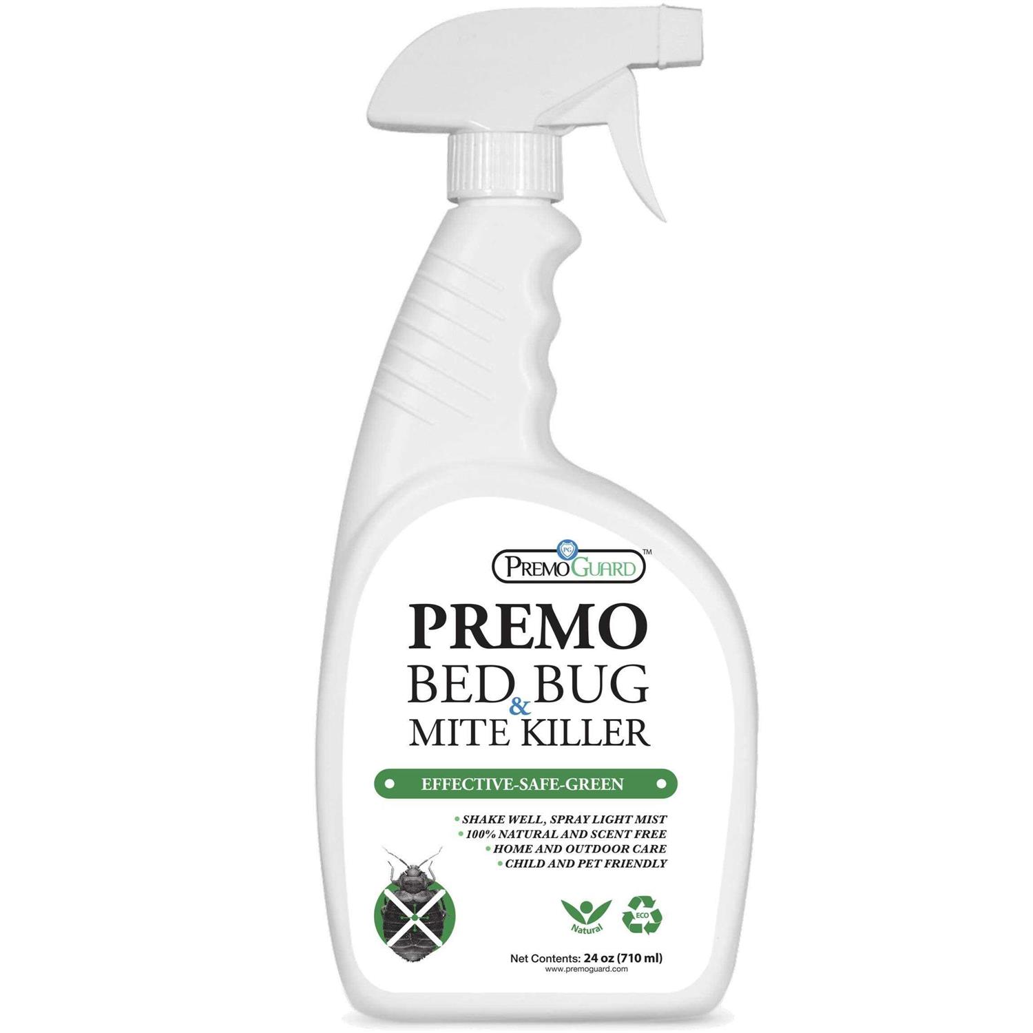 Premo Guard Bed Bug & Mite Spray – 24 oz – Fast Acting – Stain & S