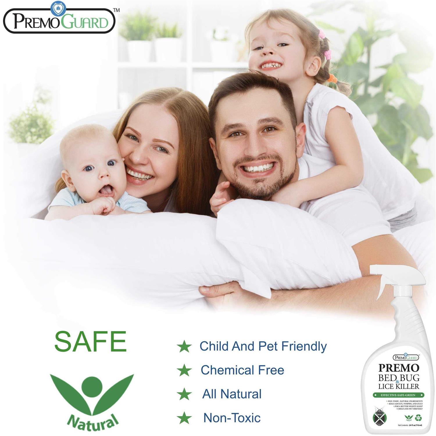 Premo Guard Bed Bug & Mite Spray – 24 oz – Fast Acting – Stain & S - Image 4