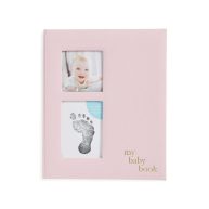 Pearhead Linen Baby Memory Book and Clean-Touch Ink Pad