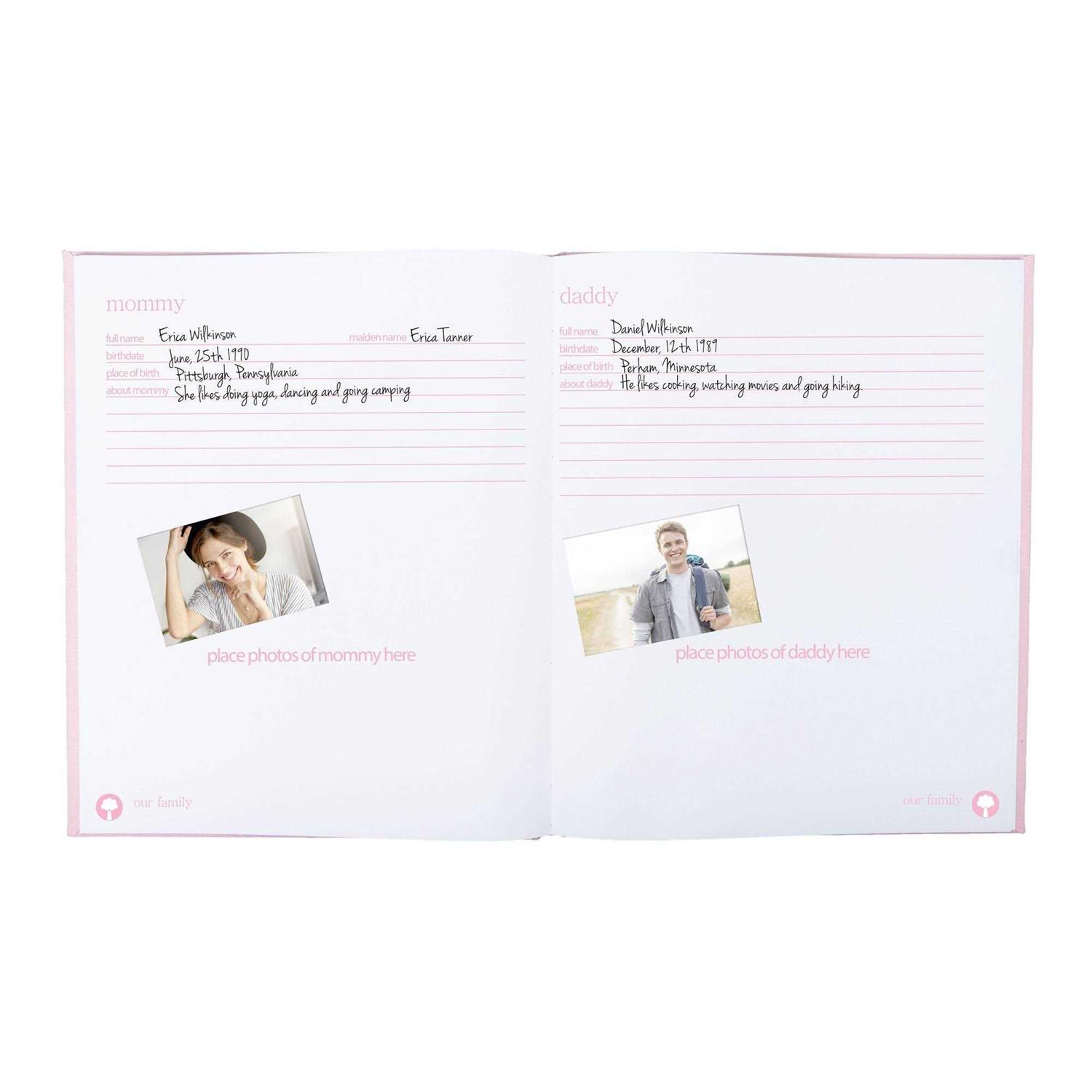 Pearhead Linen Baby Memory Book and Clean-Touch Ink Pad - Image 2