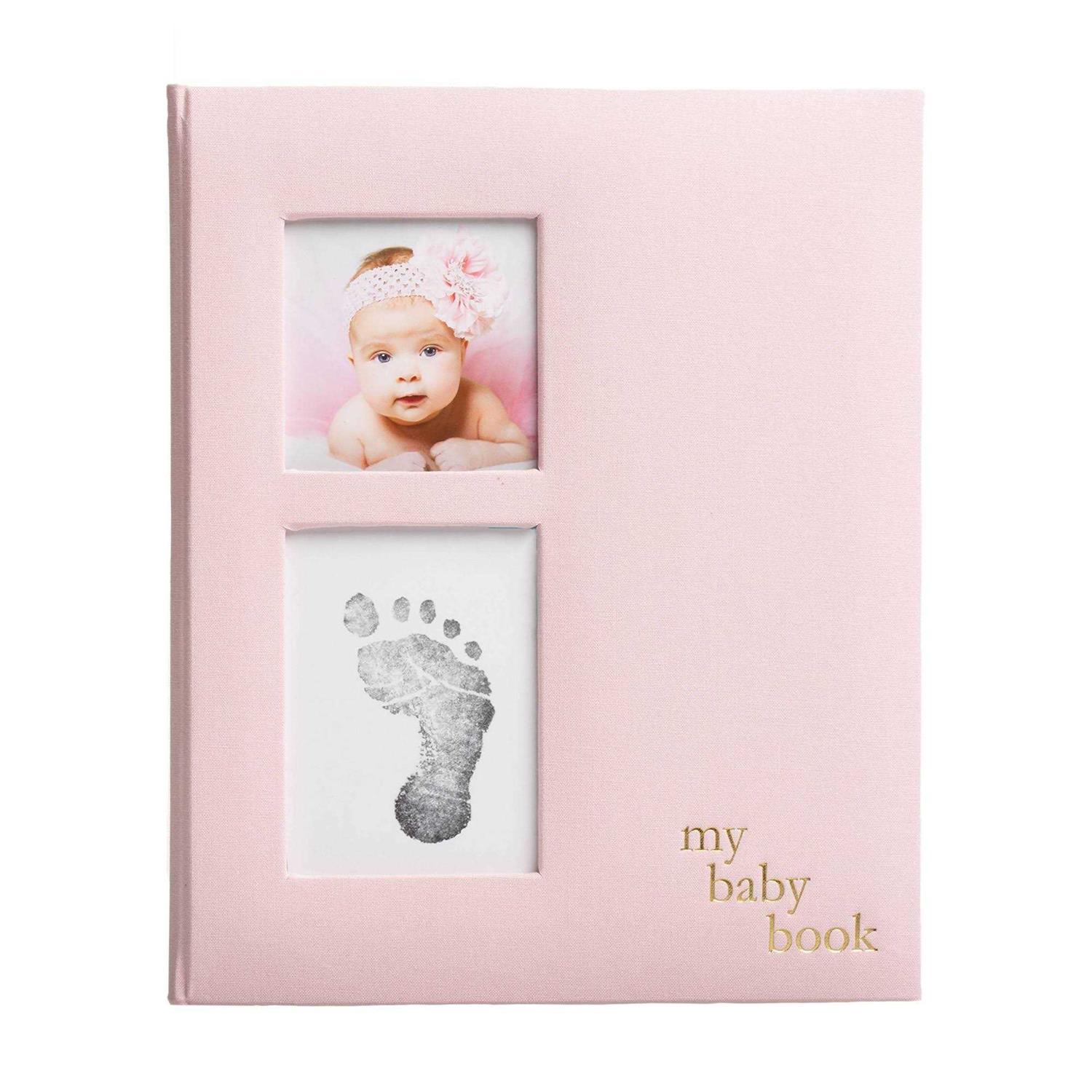 Pearhead Linen Baby Memory Book and Clean-Touch Ink Pad - Image 5